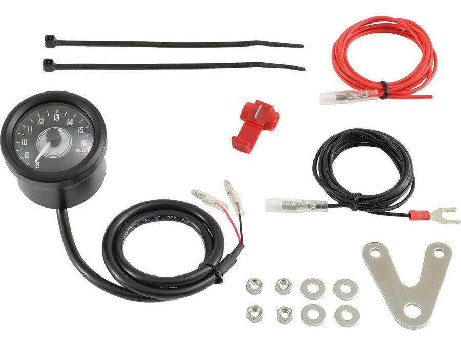 Harley Davidson - Velona 48 Voltmeter Modern Design (Type A) Zwart