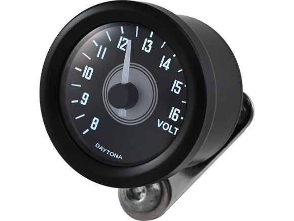 Harley Davidson - Velona 48 Voltmeter Modern Design (typ A) Černý