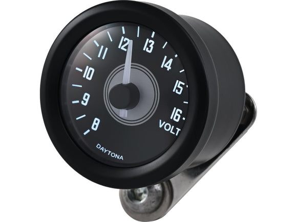 Harley Davidson - Velona 48 Voltmeter Modern Design (typ A) Černý