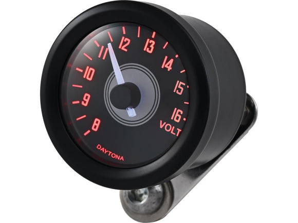 Harley Davidson - Velona 48 Voltmeter Modern Design (typ A) Černý