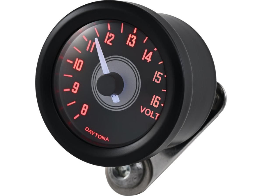 Harley Davidson - Velona 48 Voltmeter Modern Design (Type A) Zwart