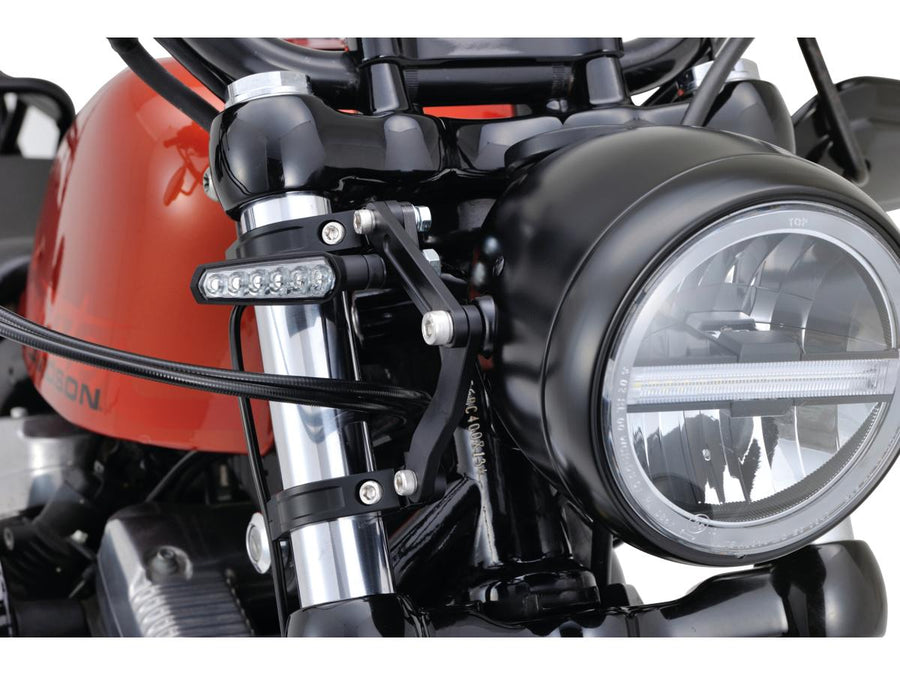 Harley Davidson - Nastavitelný držák světlometů CNC 39mm vidlice na montáž černé