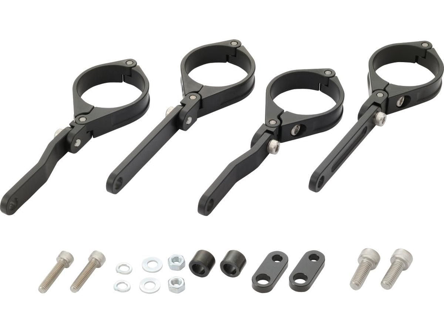 Harley Davidson - Suporte de farol CNC ajustável 49mm Black de montagem do garfo