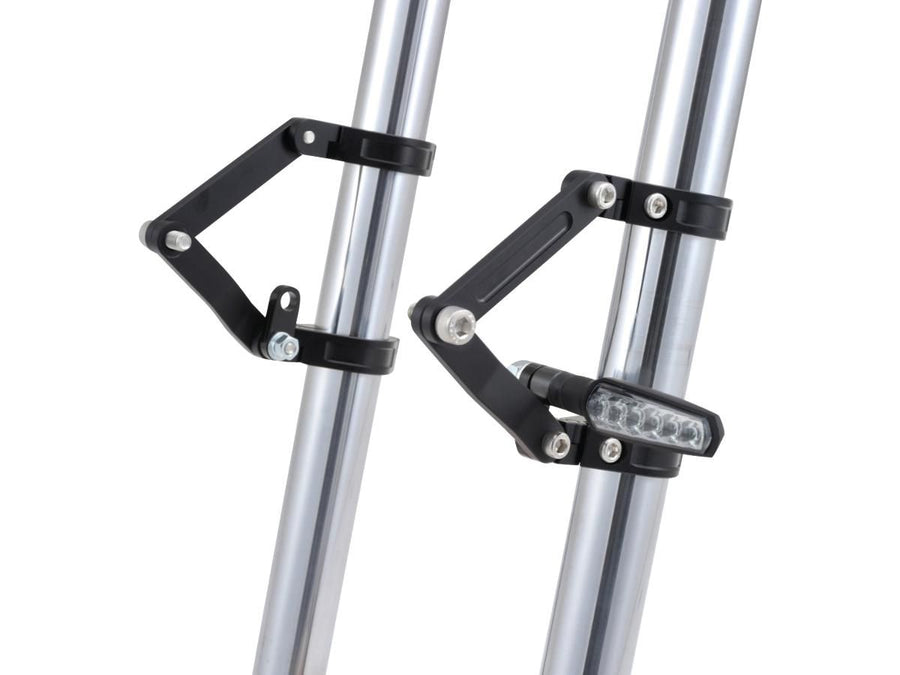 Harley Davidson - Suporte de farol CNC ajustável 49mm Black de montagem do garfo