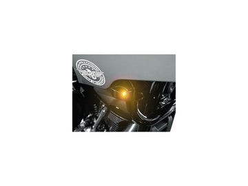 Harley Davidson FXLRST [2022-2025] -Nano St-serie LED blinker, anodiseret sort - 0