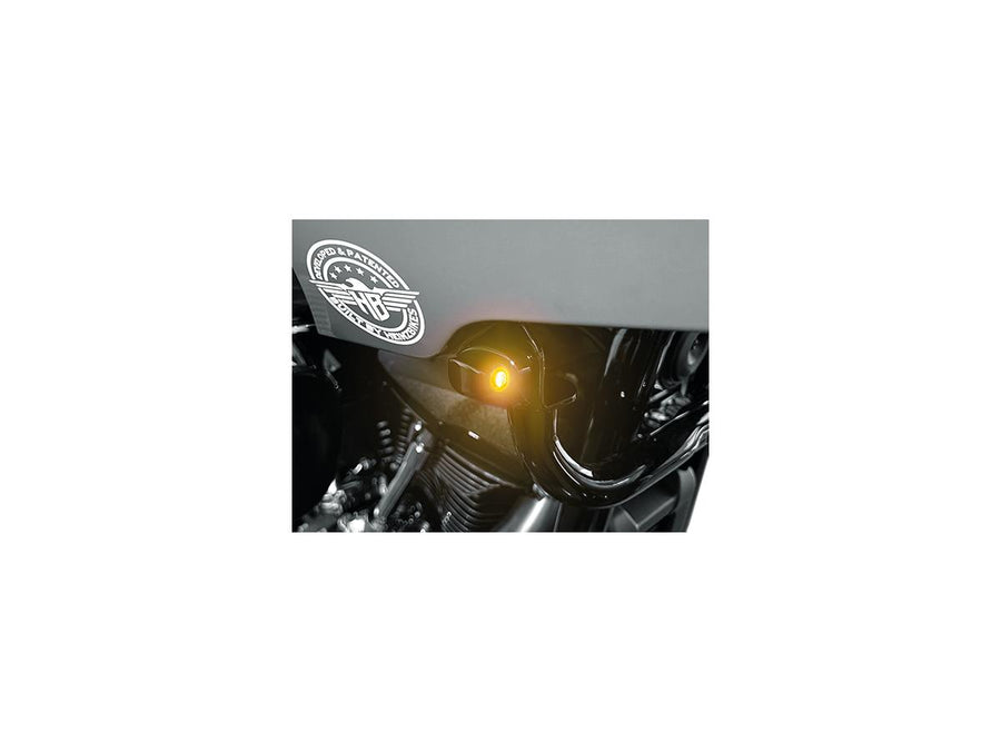 Harley Davidson FXLRST [2022-2025] – Nano ST sorozatú LED-es irányjelzők, eloxált fekete