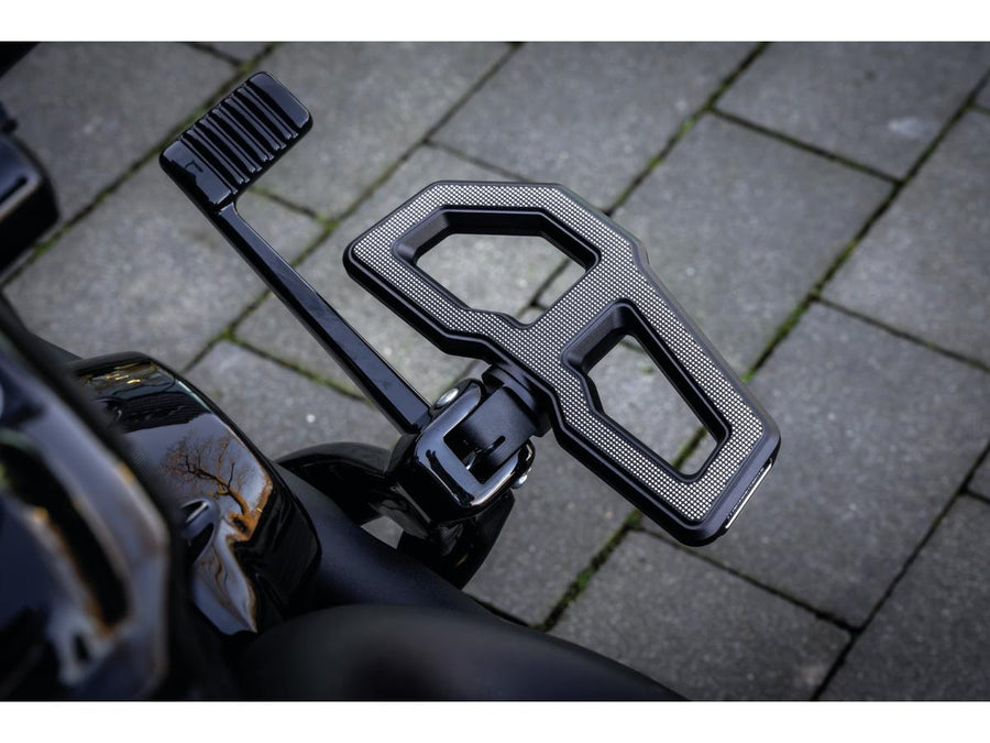 Harley Davidson Softail [2018-2025] – Mini Trittbrett Fußrasten Set Schwarz Satin