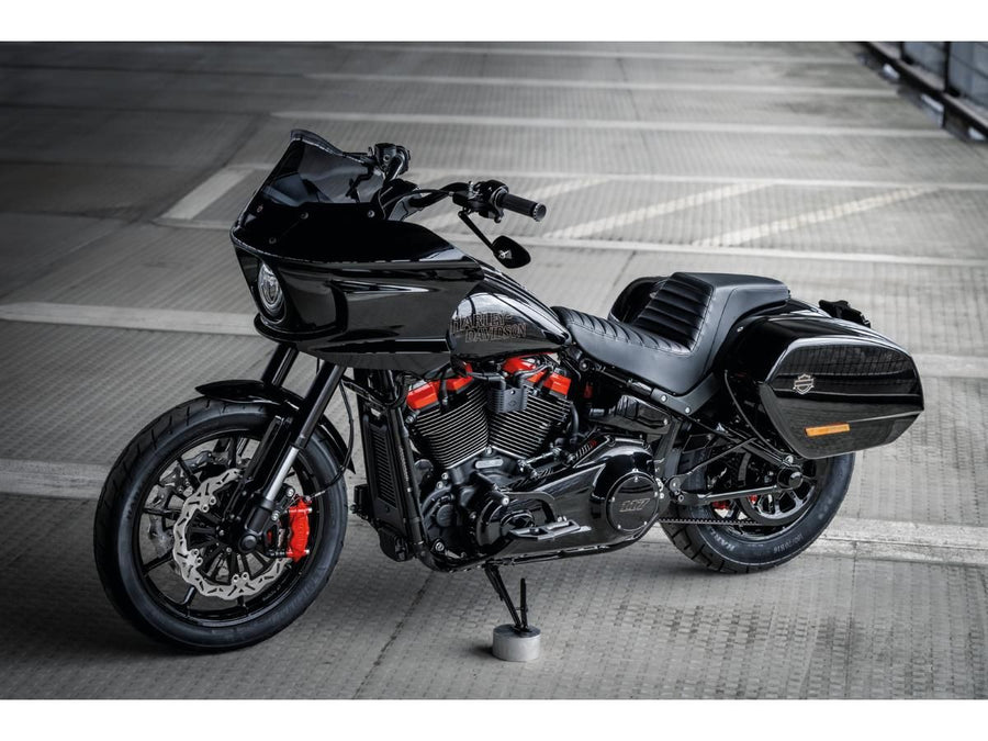 Harley Davidson Softail [2018-2025] – Mini Trittbrett Fußrasten Set Schwarz Satin