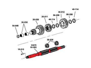 Harley Davidson RevTech 5 in 4 [2000-2020] – 4/5-GANG HAUPTWELLE Getriebe Hauptwelle