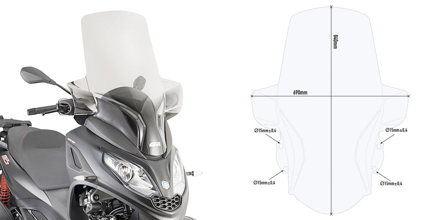 PIAGGIO MP3 300 [2019-2020] - Voorruit