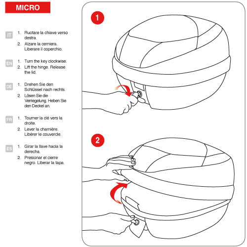 Suzuki Dl 1000 V Strom [2004-2011] - E300 - Top case Monolock avec plaque noire