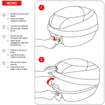 Suzuki Dl 1000 V Strom [2004-2011] - E300 - Top case Monolock avec plaque noire