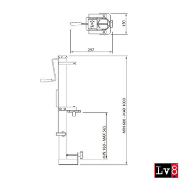 Ferramenta de montagem LV8 para amortecedores e garfos