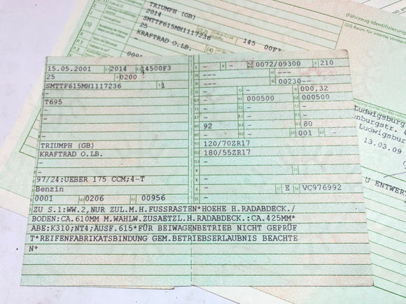 Triumph Sprint 955i RS T695 [2000] - Rahmen mit Papieren