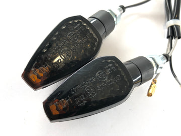 LED Blinker z opornościami czarnymi [z E -Test Mark] - Yamaha Kawasaki Suzuki Ducati Ktm - 0