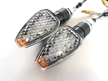 LED Blinker z opornościami Clear [z E -test Mark] - Yamaha Kawasaki Suzuki Ducati Ktm - 0