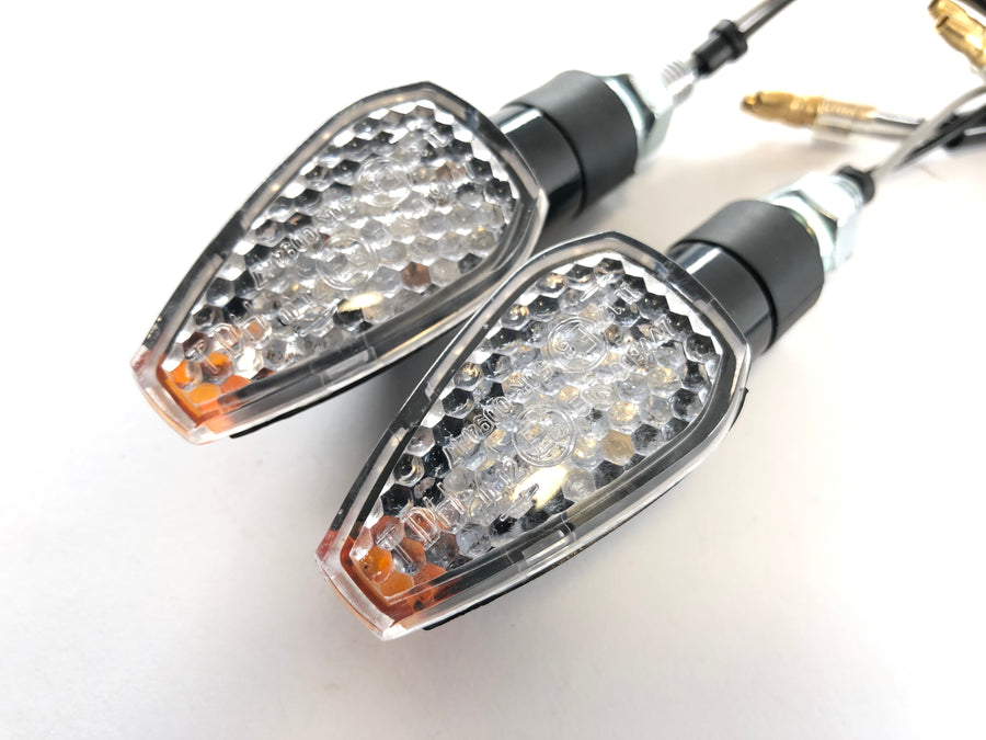 LED Blinker mit Widerständen klar [mit E-Prüfzeichen] - Yamaha Kawasaki Suzuki Ducati KTM