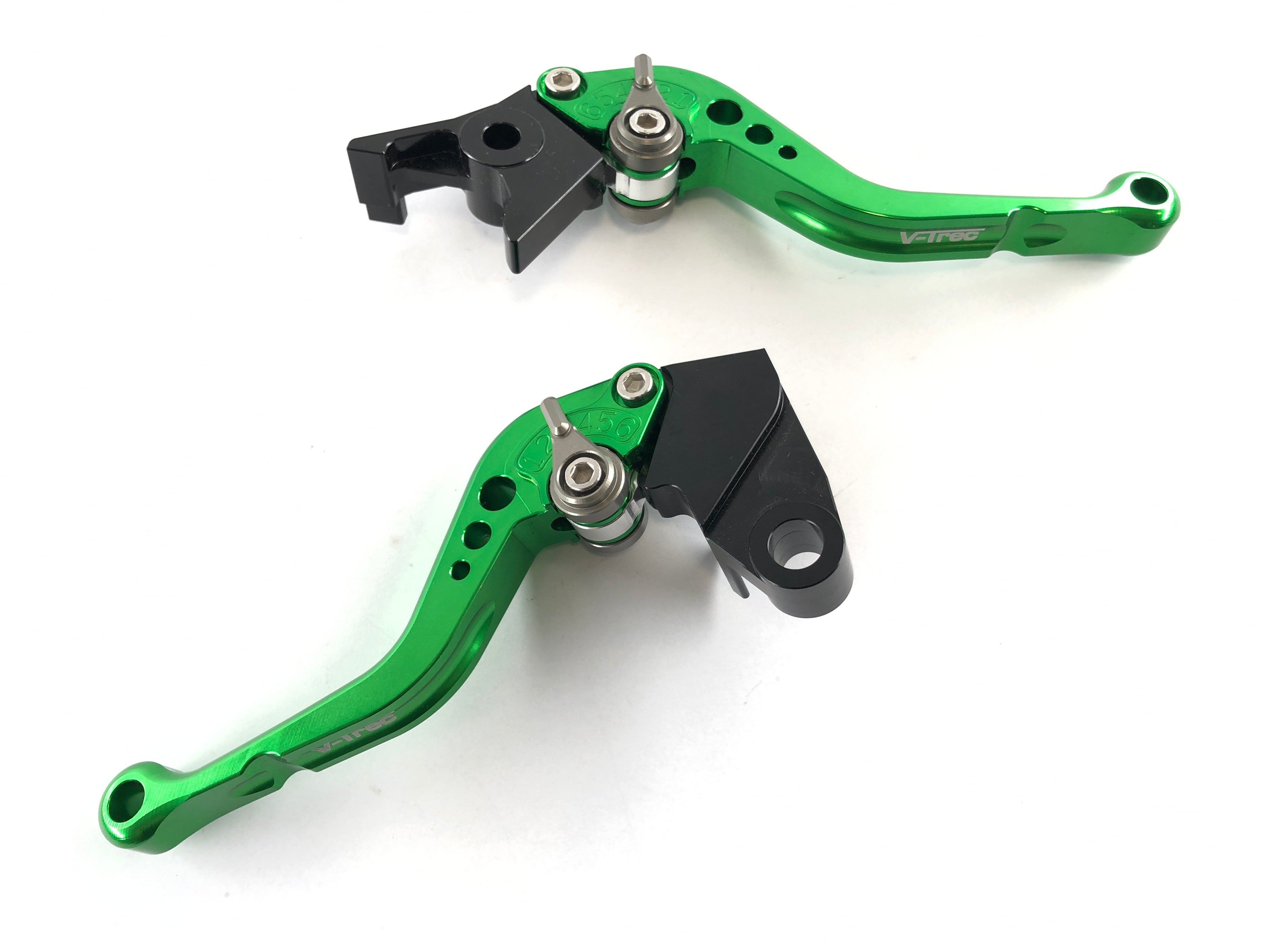 V-Trec [Suitable for many other models] - Brake lever and clutch lever green, KBA 91299