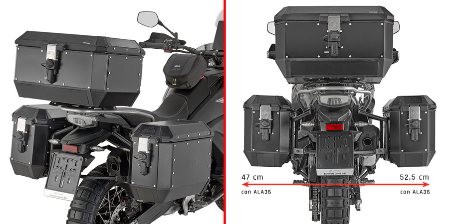 CF Moto MT-X 800 [GIVI] - Seitenkofferträger PL ONE-FIT für die Konfiguration von MONOKEY® Seitenkoffern oder Taschen
