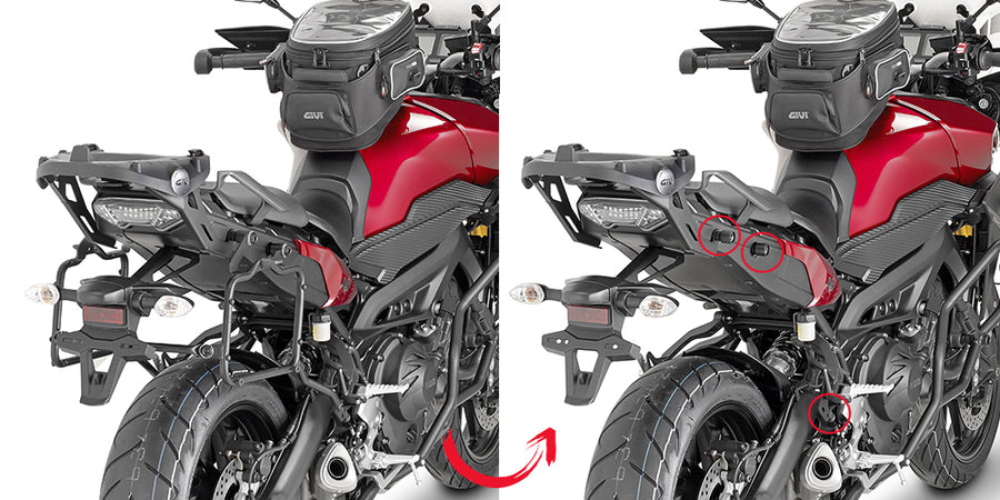 Yamaha MT 09 Tracer [GIVI] - Seitenkoffer-Träger abnehmbar für MONOKEY® oder RETRO FIT Koffer