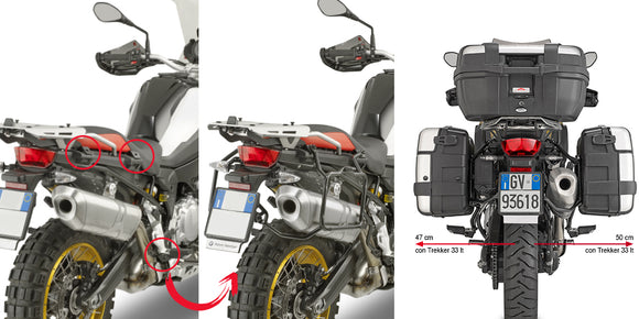 Bmw F900 Gs Adventure [24-25] - Support de valise latérale amovible pour Monokey
