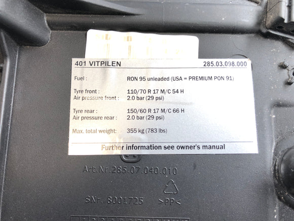 Husqvarna vitpilen 401 [2021] - скамья