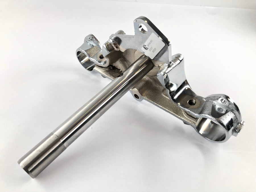 Harley Davidson FLST [1986-1990] - abrazadera triple inferior para FL Softail cromada