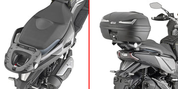 SYM ADX 300 [GIVI] - Bagażnik kufra centralnego do kufrów MONOKEY® lub MONOLOCK® do montażu z płytką MONOKEY® M5