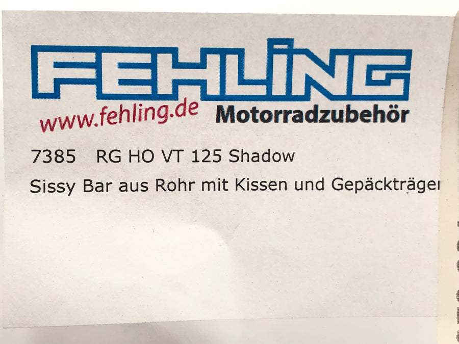 Honda VT 125 Shadow JC 29/31 [Stockware] - Sissybar med kudde och bagage rack