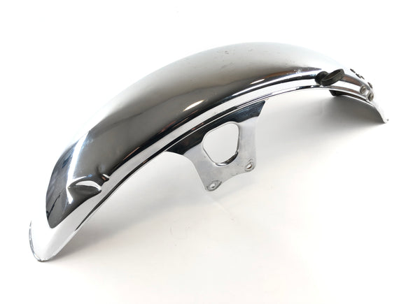 Yamaha XS 650 Typ 447 [1975] - Przedni arkusz zastępczy Fender z przodu z wgnieceniem i pęknięciem