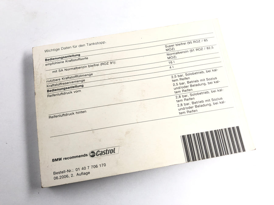 BMW F 800 S [2007] - Bedrijfsgids