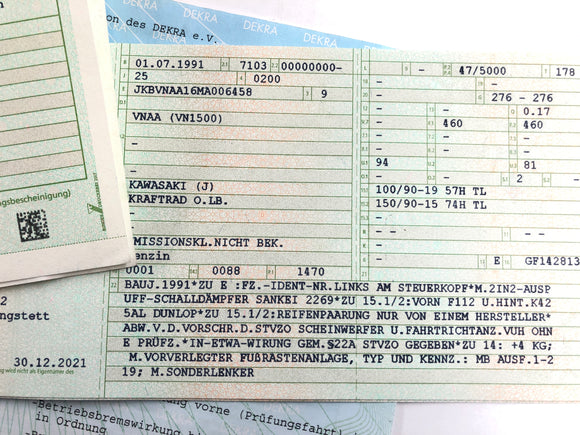 Kawasaki VN 1500 A VNAA [alle Baujahre] - Rahmen mit Papieren