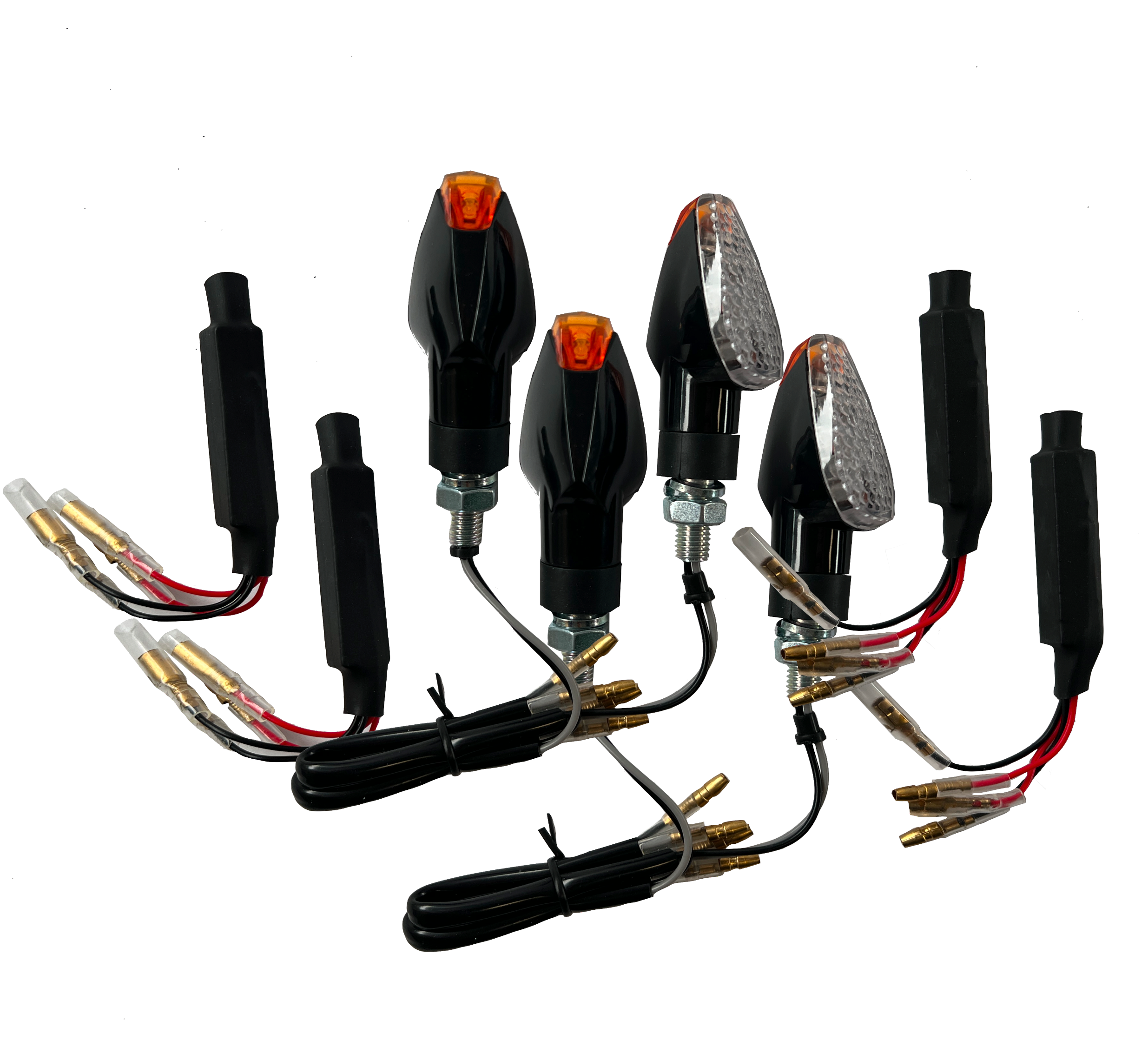 4 résistances transparentes pour indicateurs LED [E-Mark] - Kawasaki Ninja 250 300 400 650 1000