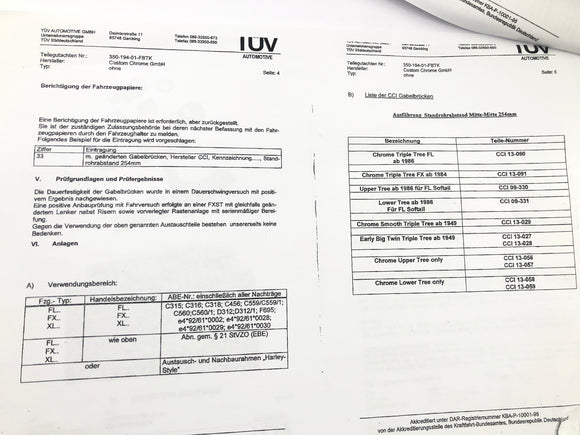 Harley Davidson FLST [1986-1990] - Gabelbrücke unten für FL Softail Chrom