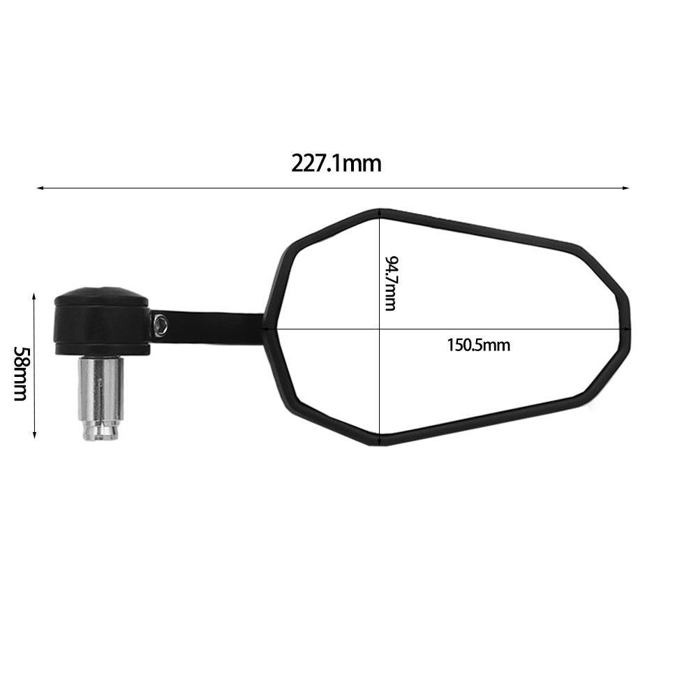 Rétroviseurs d'extrémité de guidon 2 pièces [E-mark] - BMW R 1100 1150 1200 1250 GS