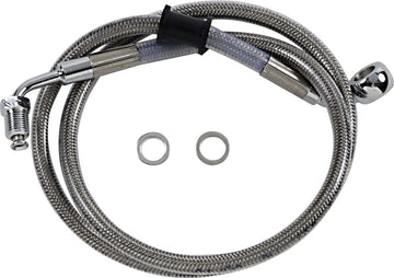 harley davidson flde [DRAG SPECIALTIES] - Conduite de frein rallongée en acier inoxydable - 0