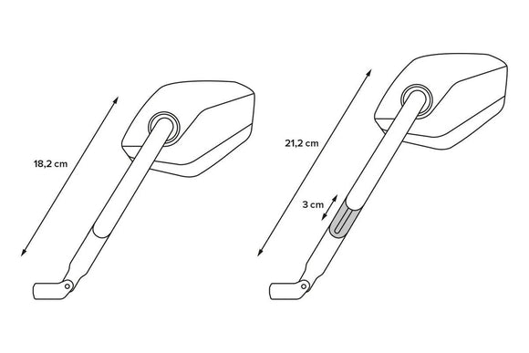 ducati monster 916 [SW-MOTECH] – Sport Spiegel-Set, langer Spiegelarm
