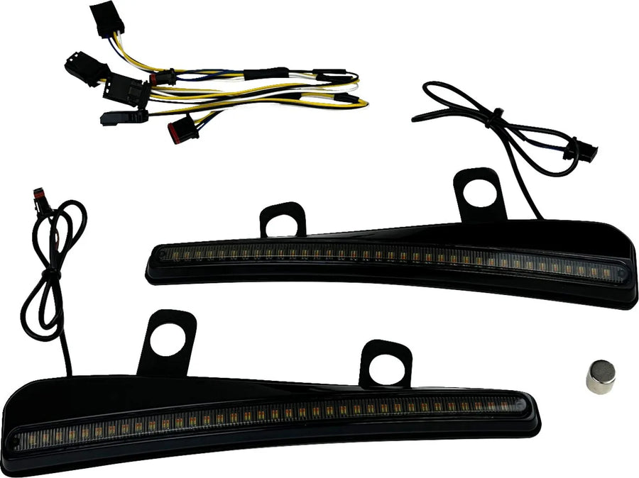 harley-davidson road glide [DINÁMICA PERSONALIZADA] - Embellecedor de parabrisas LED con indicadores