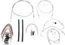 harley davidson flhtc [BURLY BRAND] – Komplettes Edelstahl-Lenkerzug/Bremsleitungs-Kit-2