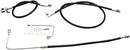 Harley Davidson FLS [LA CHOPPERS] – Schwarzes Geflochtenes Bremsleitungs-Kit