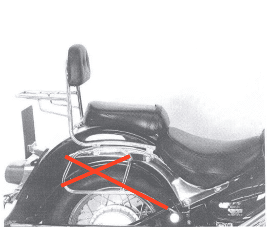 Suzuki VL 800 Intruder Vo [2001-2016] — Sissybar bez bagāžas plaukta