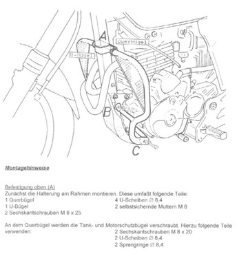Honda SLR 650 [1997-2002] - Moottorin suojapalkki