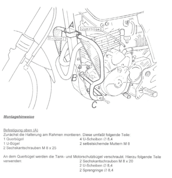 Honda SLR 650 [1997-2002] - Moottorin suojapalkki