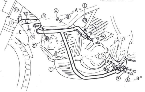 Cagiva Gran Canyon 900 [1998-1999] - Motorbeskyttelsesbar