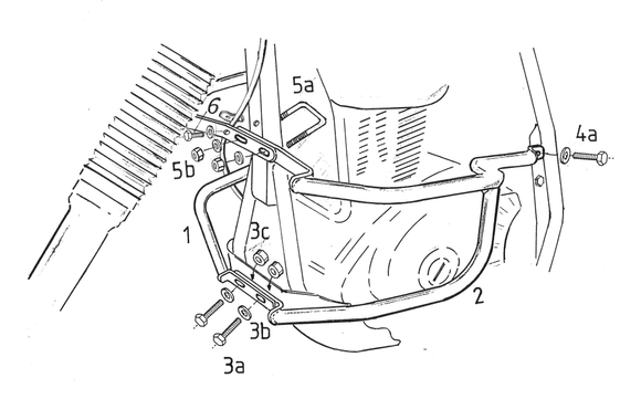 Suzuki DR 650 R [1992-1994] - Barra di protezione del motore