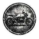 Bmw r ninet pure [Sudadera con capucha] - Insignia Grunge - Impresión trasera