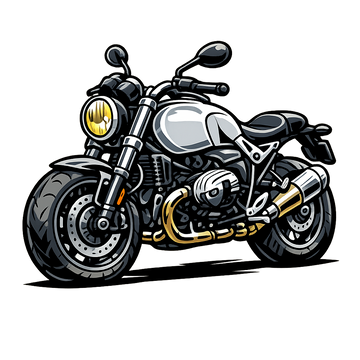Bmw r ninet pure [T-Shirt] - Karikatur - Brust Print