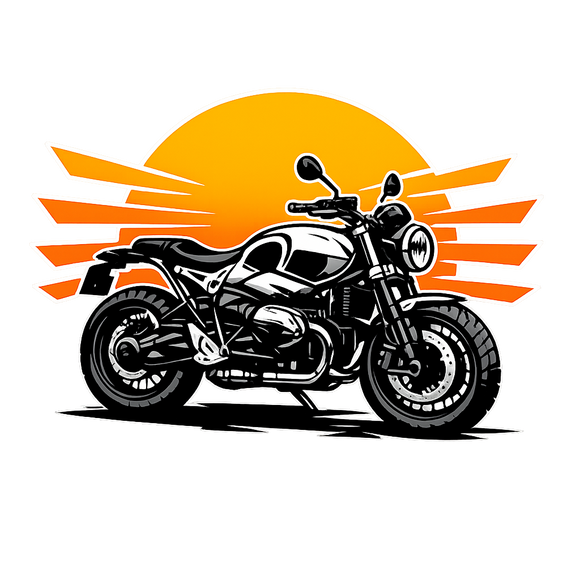 Bmw r ninet pure [Felpa con cappuccio] - Sunset Split - Stampa sul retro