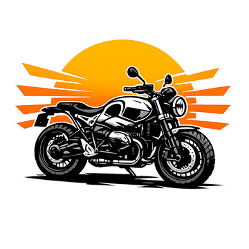 Bmw r ninet pure [Hoodie] - Sunset Split - Brust Print