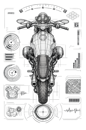 Bmw r ninet pure [Cup Black] - Top-Down Tech - Ensidig